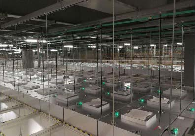 FFU ceiling arrangement shown in the supplier catalogue